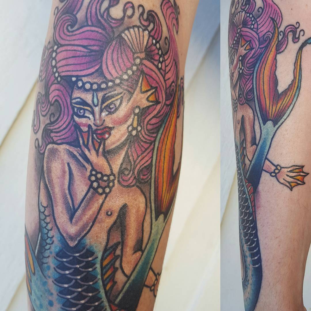 Some close up and deatial shot of @enigamiwings drag queen mermaid. #mermaidtattoo #mermaid #dragqueen