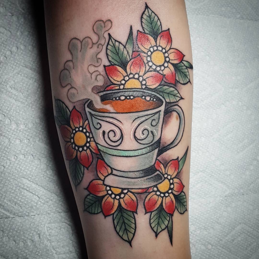 Fun one from today. Thanks for making my day so enjoyable, Kelly, Kate, and Mom! #coffeetattoo
