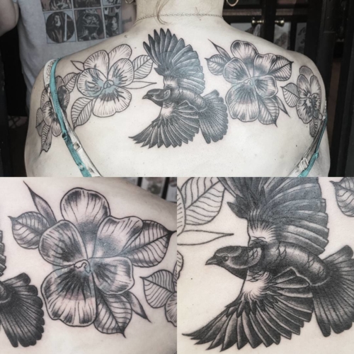 A good start to Kiley's back peice/cover up. It was nice catching up with you after 10 years or so! Looking forward to finishing this.