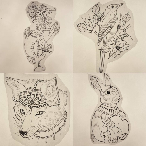 I have designs available to be tattooed. Message me on here or email me to book your appointment. Thanks for looking!