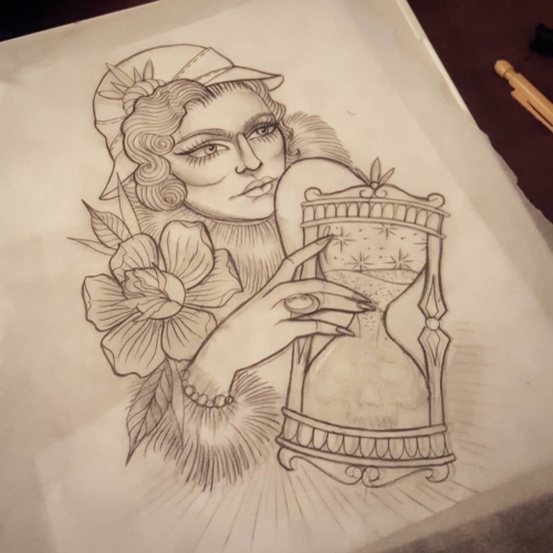 Large upper arm/shoulder or thigh piece I've been working on.  I've still got a few more drafts until I get it to where I want it to be.