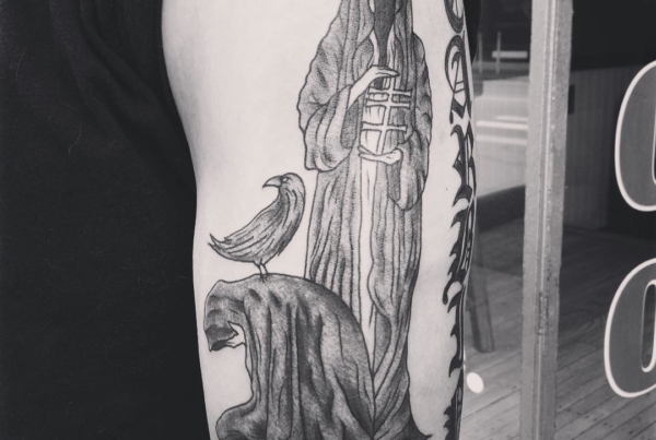 Rick grabbed this today based off of a drawing👍🏼#smokemdead #steadfasttattoo
.
.
.
.
.
((¥))
#tattoos #btattooing #blackworkerssubmission #iblackwork #blackwork #blackworkers #inkstinctsubmission #blacktraditionals #BLACKTATTOOMAG #blxckink #tttism #TTTpublishing #greatattoo #blackflashwork #TattooLife #darkartists #blackworkershero #wiilsubmission #dot.work.ink #traditionaltattoo #onlythedarkest #blackandgrey #occultarcana #tattoolife #oldlines #TAOT #nowash