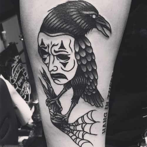 A tattoo for the crow on @bribri.bear ✊🏼#steadfasttattoo
.
.
.
.
.
((¥))
#thecrow #tattoos #btattooing #blackworkerssubmission #iblackwork #blackwork #blackworkers #inkstinctsubmission #blacktraditionals #BLACKTATTOOMAG #blxckink #tttism #TTTpublishing #greatattoo #blackflashwork #TattooLife #darkartists #blackworkershero #wiilsubmission #traditionaltattoo #onlythedarkest #blackandgrey #occultarcana #tattoolife #oldlines #TAOT #nowash