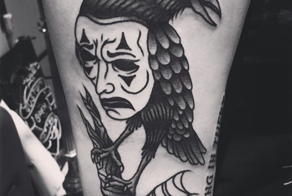 A tattoo for the crow on @bribri.bear ✊🏼#steadfasttattoo
.
.
.
.
.
((¥))
#thecrow #tattoos #btattooing #blackworkerssubmission #iblackwork #blackwork #blackworkers #inkstinctsubmission #blacktraditionals #BLACKTATTOOMAG #blxckink #tttism #TTTpublishing #greatattoo #blackflashwork #TattooLife #darkartists #blackworkershero #wiilsubmission #traditionaltattoo #onlythedarkest #blackandgrey #occultarcana #tattoolife #oldlines #TAOT #nowash