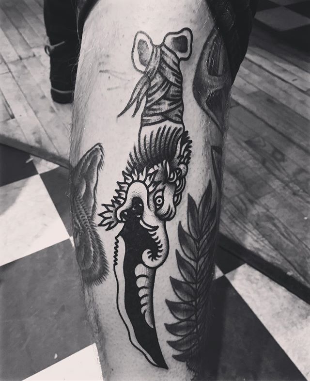 Stabby stabbin with @jamesschultheis 🙌🏼#smokemdead #darkpearltattoo .
.
.
.
.
((¥))
#knifetattoo #tattoos #btattooing #blackworkerssubmission #iblackwork #blackwork #blackworkers #inkstinctsubmission #blacktraditionals #BLACKTATTOOMAG #blxckink #tttism #TTTpublishing #greatattoo #blackflashwork #TattooLife #darkartists #blackworkershero #wiilsubmission #traditionaltattoo #onlythedarkest #blackandgrey #occultarcana #tattoolife #oldlines #TAOT #nowash #FORMink