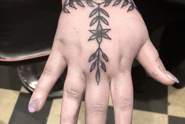 Ornamental floral hand tattoo for Bre 🌱🌿 .
.
.
.
#tattoo #blackworktattoo #inkstinct #blackwork #blxckink #btattooing #blkttt #blackworkers #waverlyink #tttism #rochesterny #rochestertattoo #ladytattooer #tattoodo #workhorseirons #steadfast #onlythedarkest #foxtailtattoos #inkwork #linework #whipshaded #tradworkers #boldtattoo #blackworkartists #handtattoo #ornamental #ornamentaltattoo