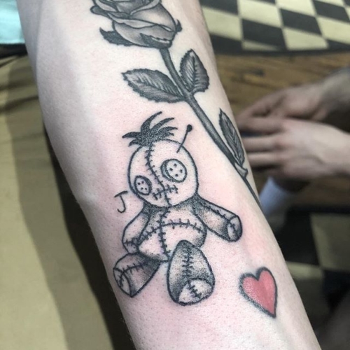 Another get what you get! I had so much fun with this voodoo doll today. 🖤 .
.
.
.
#tattoo #blackworktattoo #inkstinct #blackwork #blxckink #blackink #btattooing #blkttt #blackworkers #waverlyink #tttism #rochesterny #flashworkers #rochestertattoo #ladytattooer #tattoodo #workhorseirons #steadfast #onlythedarkest #foxtailtattoos #inkwork #linework #whipshaded #tradworkers #boldtattoo #blackworkartists #blackclawneedles