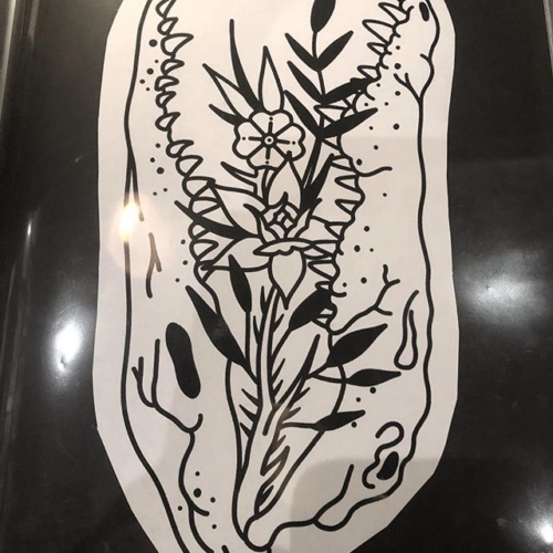 who wants to get this tattooed? stop by or dm/email me! 🍃🐊 .
.
.
.
#tattoo #blackworktattoo #inkstinct #blackwork #blxckink #blackink #btattooing #blkttt #blackworkers #waverlyink #tttism #rochesterny #flashworkers #rochestertattoo #ladytattooer #tattoodo #workhorseirons #steadfast #onlythedarkest #foxtailtattoos #inkwork #linework #whipshaded #tradworkers #boldtattoo #blackworkartists #blackclawneedles