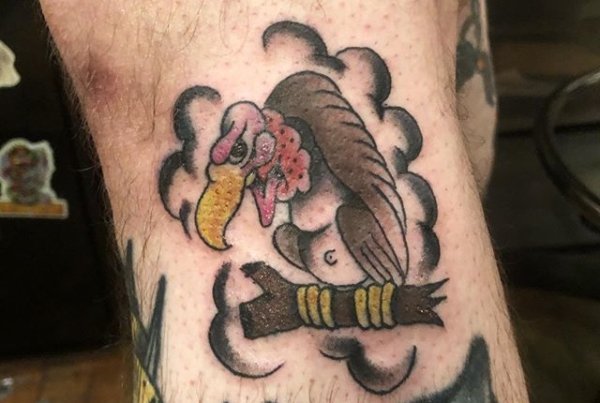 Vulture from the get what you get! Thanks Travis! ✨ .
.
.
.
#tattoo #eternalink #inkstinct #colorwork #blxckink #blackink #btattooing #blkttt #blackworkers #waverlyink #tttism #rochesterny #flashworkers #rochestertattoo #ladytattooer #tattoodo #workhorseirons #steadfast #onlythedarkest #foxtailtattoos #inkwork #linework #whipshaded #tradworkers #blackclawneedles