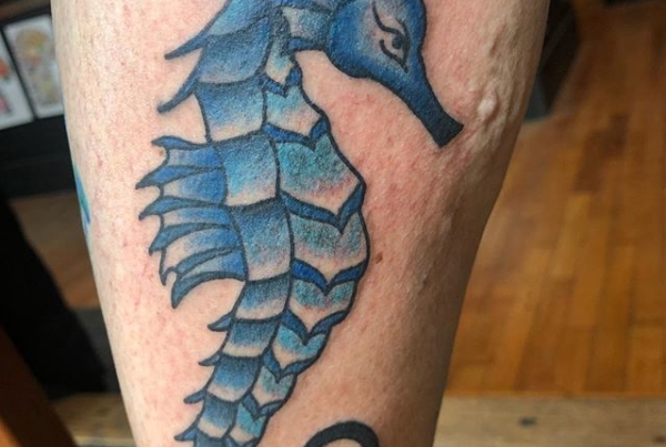Pretty little seahorse for Elvinita 🌊 thank you so much! .
.
.
.
#tattoo #blackworktattoo #inkstinct #blackwork #blxckink #blackink #btattooing #blkttt #blackworkers #waverlyink #tttism #rochesterny #flashworkers #rochestertattoo #ladytattooer #tattoodo #workhorseirons #steadfast #onlythedarkest #foxtailtattoos #inkwork #linework #whipshaded #tradworkers #boldtattoo #blackworkartists #blackclawneedles