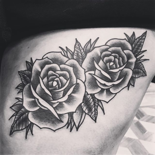 Some nice roses for @kathrynmylo 💃🏻#smokemdead #darkpearltattoo .
.
.
.
.
((¥))
#traditionalrose #tattoos #btattooing #blackworkerssubmission #iblackwork #blackwork #blackworkers #inkstinctsubmission #blacktraditionals #BLACKTATTOOMAG #blxckink #tttism #TTTpublishing #greatattoo #blackflashwork #TattooLife #darkartists #blackworkershero #wiilsubmission #traditionaltattoo #onlythedarkest #blackandgrey #occultarcana #tattoolife #oldlines #TAOT #nowash #FORMink