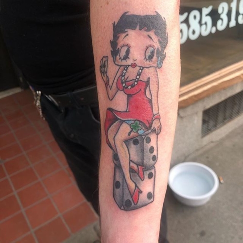 Betty Boop pinup! Thanks again Les! .
.
.
.
#tattoo #colortattoo #inkstinct #bettyboop #blxckink #blackink #btattooing #blkttt #blackworkers #waverlyink #tttism #rochesterny #flashworkers #rochestertattoo #ladytattooer #tattoodo #workhorseirons #steadfast #onlythedarkest #foxtailtattoos #inkwork #linework #whipshaded #tradworkers #boldtattoo #blackworkartists #blackclawneedles