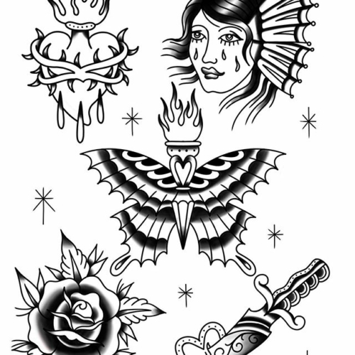 I miss tattooing so much. Here’s some flash, available whenever things return to normal. 🖤🖤🖤